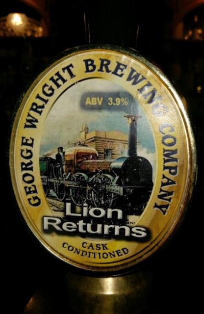 Lion Returns 3.9%, George Wright Brewing Company, England