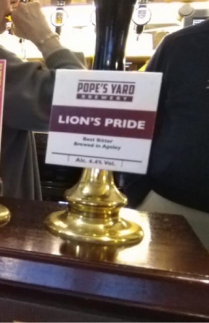 Lion's Pride 4.4%, Pope's Yard Brewery Ltd, England