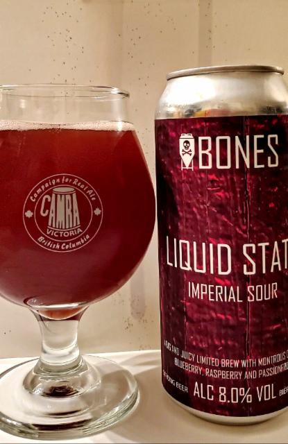 Liquid State Imperial Sour 8.0%, Bones Brewing, Canada