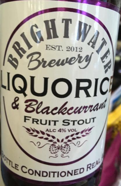 Liquorice & Blackcurrant Fruit Stout 4.0%, Brightwater Brewery, England