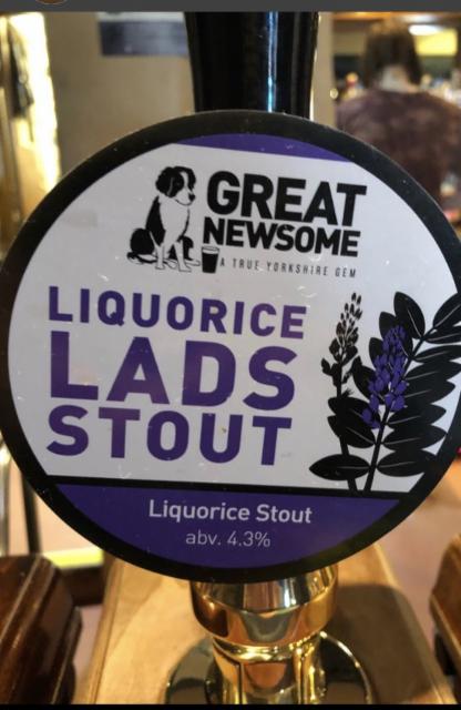 Liquorice Lads Stout 4.3%, Great Newsome Brewer, England