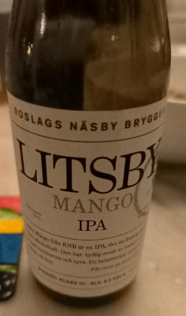 Litsby Mango IPA 6.0%, Roslags Näsby Bryggeri, Sweden