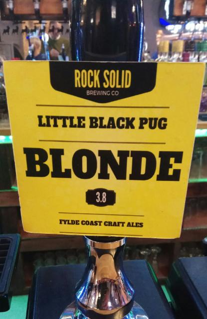 Little Black Pug Blonde 3.8%, Rock Solid Brewing Company Limited, England