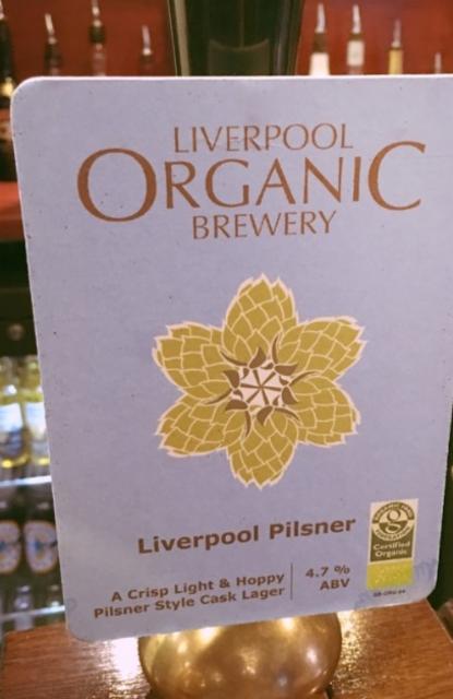 Liverpool Pilsner 4.7%, Liverpool Organic Brewery, England