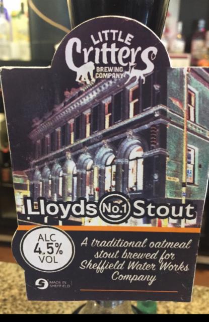 Lloyds No.1 Stout 4.5%, Little Critters Brewery, England