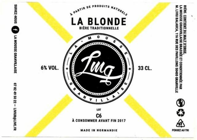 LMG Blonde 6.0%, La Mousse Granvillaise [Closed], France