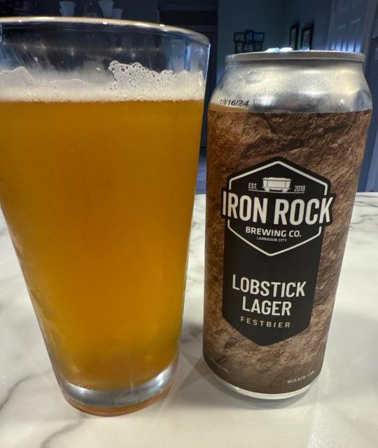 LOBSTICK LAGER, Iron Rock Brewery