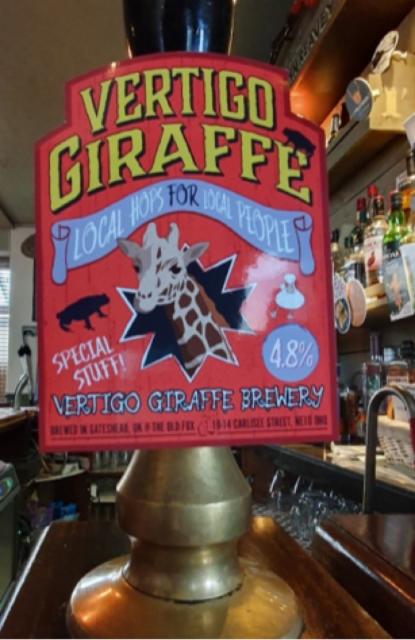 Local Hops For Local People 4.8%, Vertigo Giraffe, England