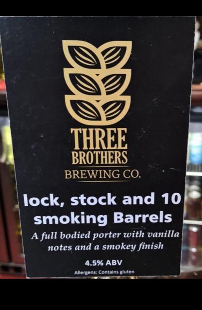 Lock, Stock And 10 Smoking Barrels 4.5%, Three Brothers Brewing Co, England