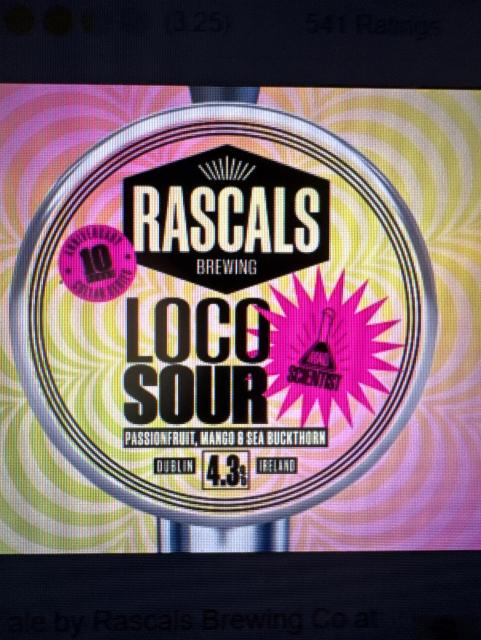 Loco Sour Ale 4.3%, Rascals Brewing, Ireland