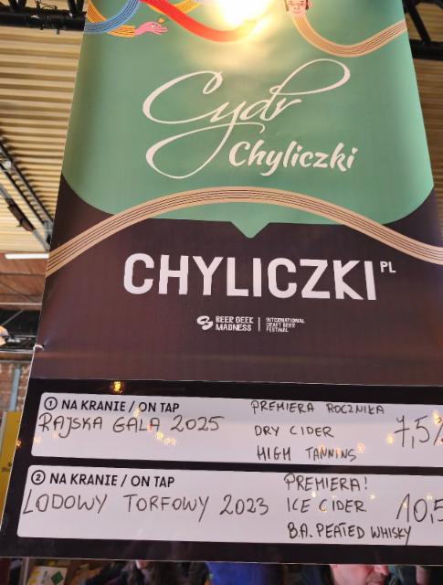 lodowy torfowy 2023 peated whisky ba 10.5%, Cydr Chyliczki, Poland