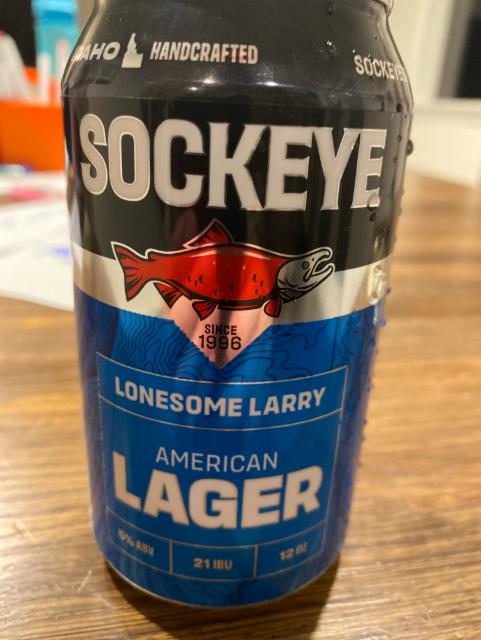 Lonesome Larry American Lager, Sockeye Brewing