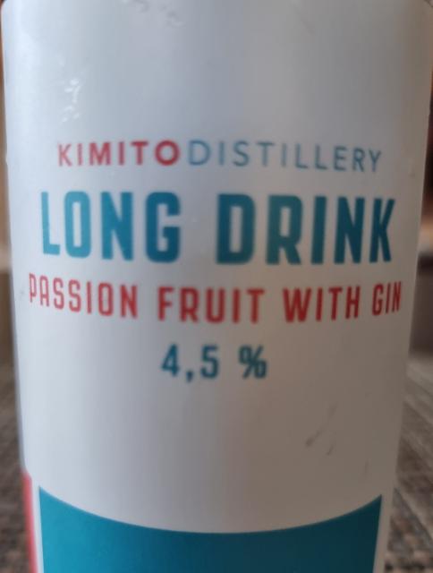 Long drink passion fruit with gin, Kimito Distillery
