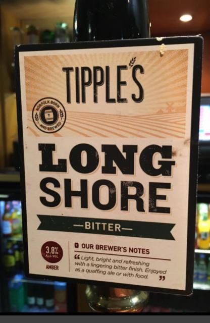 Long Shore 3.8%, Tipples Brewery, England