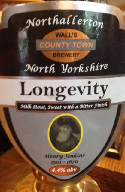 Longevity 4.4%, Wall's County Town Brewery, England