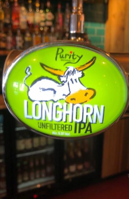 Longhorn Unfiltered IPA 5.0%, Purity Brewing Co, England