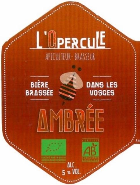 L'Opercule Ambrée 5.0%, Brasserie L'Opercule, France