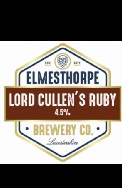 Lord Cullen's Ruby 4.5%, Elmesthorpe Brewery Co., England
