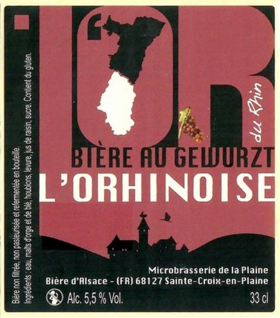 L'Orhinoise Au Gewurzt, Microbrasserie De La Plaine (L'Orhinoise)