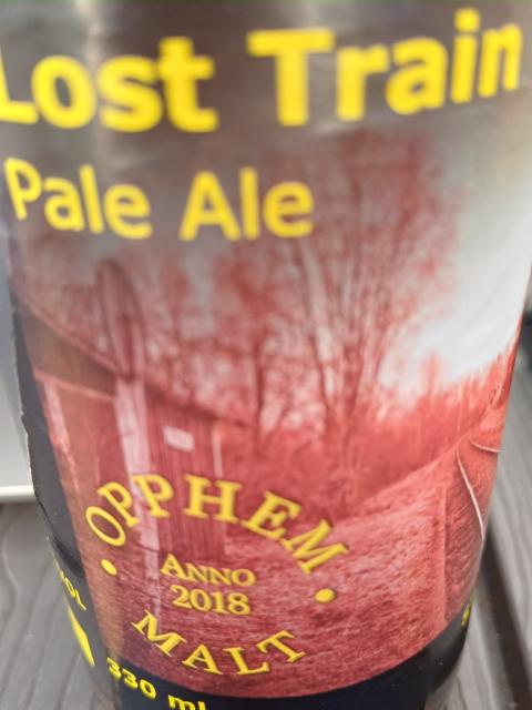 Lost train pale ale 5.6%, Opphem Malt, Sweden