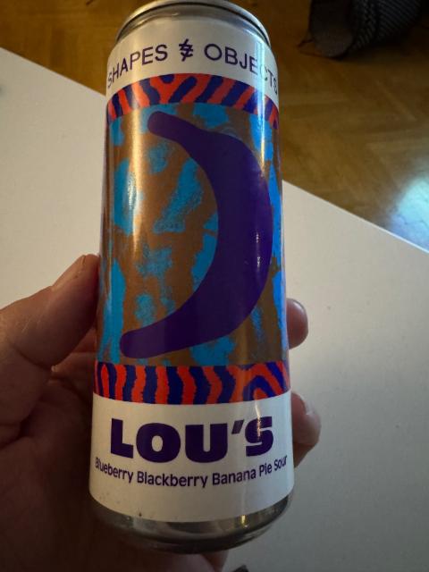 Lou's Blueberry Blackberry Banana Pie Sour, Shapes & Objects Beer Co
