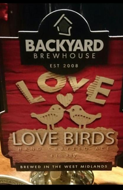 Love Birds 4.1%, Backyard Brewhouse, England