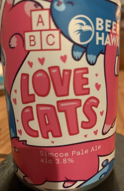 Love Cats Simcoe Pale Ale 3.8%, Alphabet Brewing Co., England