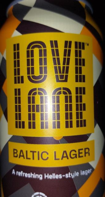 Love Lane Baltic Lager 4.6%, Love Lane Brewing, England