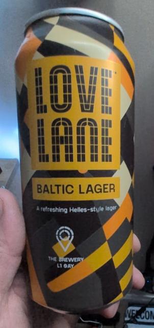 Love Lane Baltic Lager 4.6%, Love Lane Brewing, England