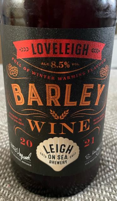 Loveleigh Barley Wine 8.5%, Leigh on Sea Brewery, England