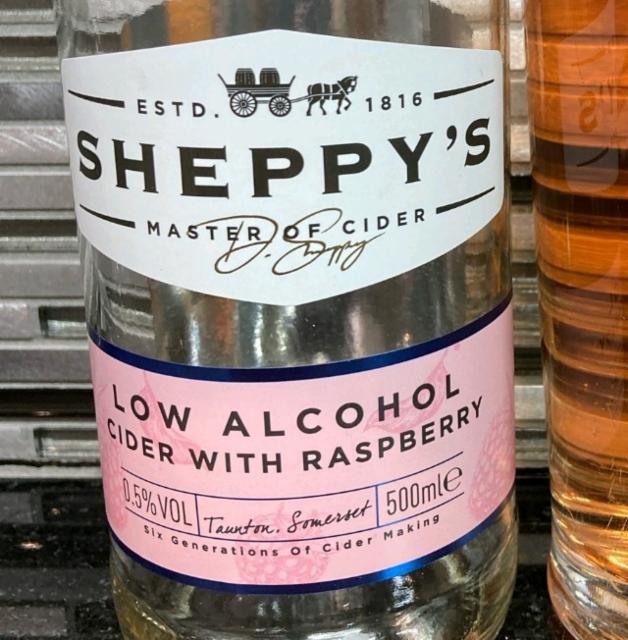Low Alcohol Cider With Raspberry 0.5%, Sheppy’s Cider Ltd., England