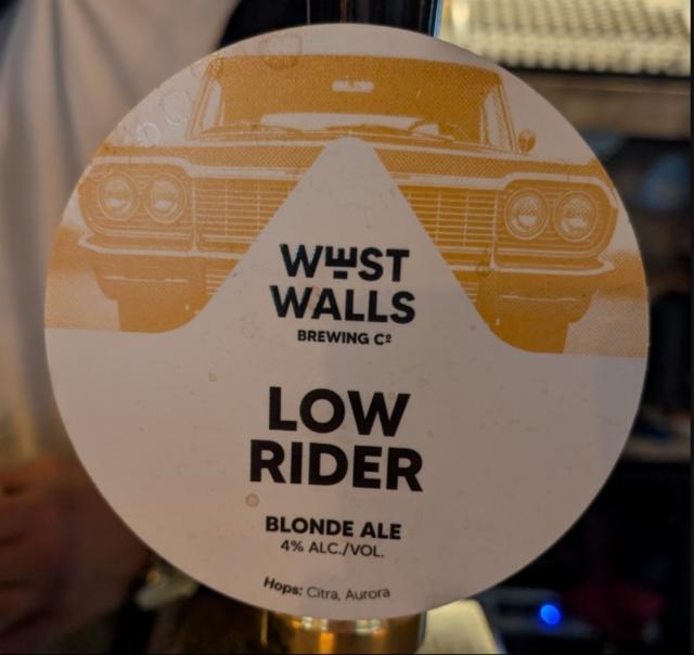 Low Rider 4.0%, West walls brewing co, United Kingdom