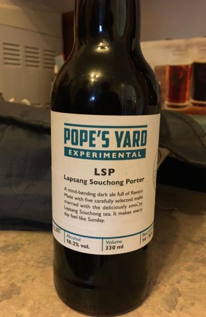 LSP 10.2%, Pope's Yard Brewery Ltd, England