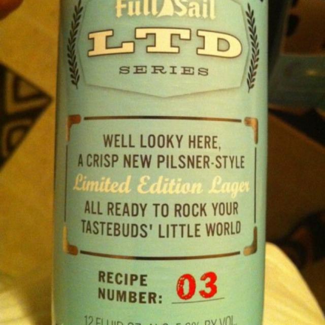 LTD Series Limited Edition Lager 5.6%, Full Sail Brewing Company, United States