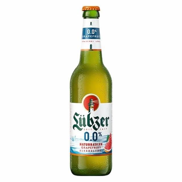 Lübzer 0,0% naturradler Grapefruit alkoholfrei, Mecklenburgische Brauerei Lübz (Carlsberg)