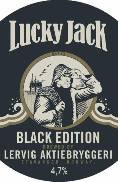 Lucky Jack Black Edition 4.7%, Lervig Aktiebryggeri, Norway