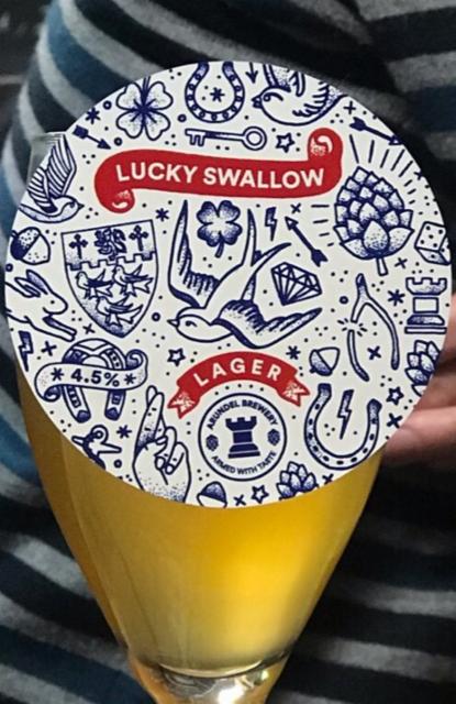 Lucky Swallow Lager 4.5%, Arundel Brewery, England