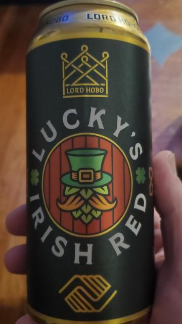 lucky's irish red 5.4%, Lord Hobo Brewing Company, United States