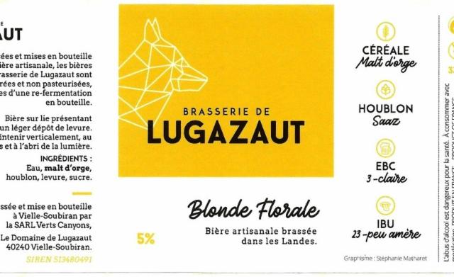 Lugazaut Blonde Florale 5.0%, Brasserie De Lugazaut, France