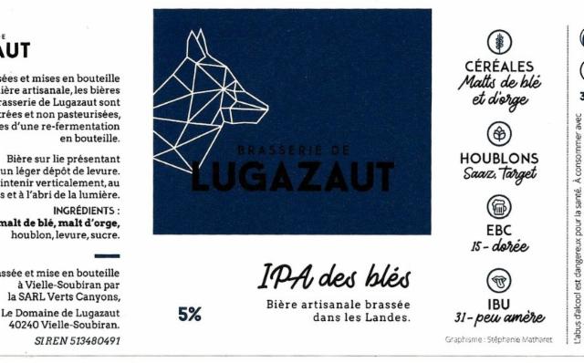 Lugazaut IPA Des Blés 5.0%, Brasserie De Lugazaut, France