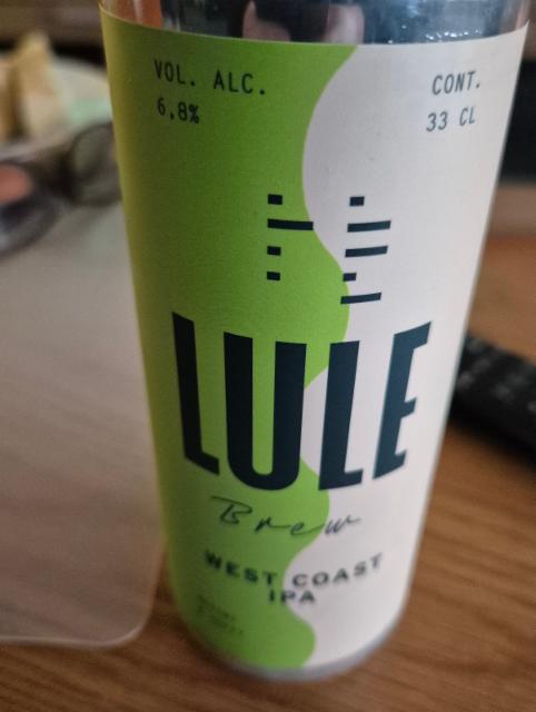LULE Brew WEST COAST IPA 6.8%, Northern Light Brewery Luleå, Sweden