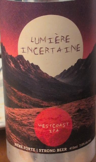 lumiere incertaine, Brasserie Sir John Brewing Co.