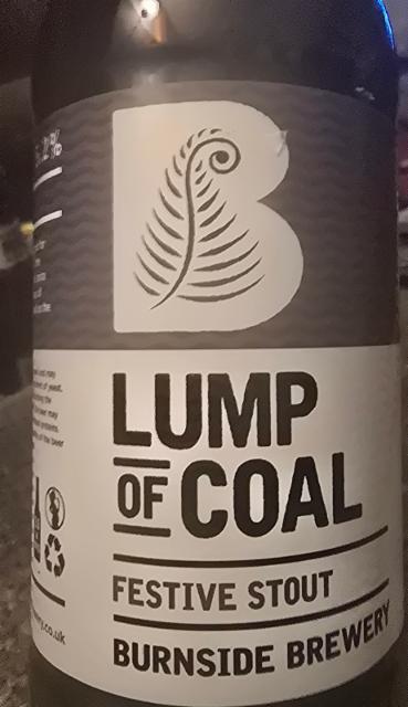 lump of coal, Burnside Brewery (UK)