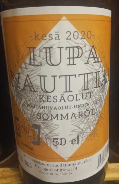 Lupa Nauttia! Kesä 2020 4.5%, Sauvon Panimotupa, Finland