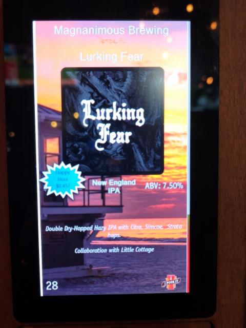 Lurking Fear 7.5%, Magnanimous Brewing, United States