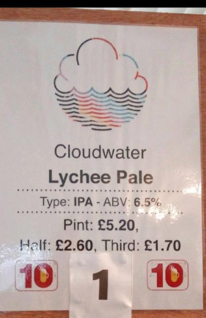 Lychee Pale 6.5%, Cloudwater Brew Co., England