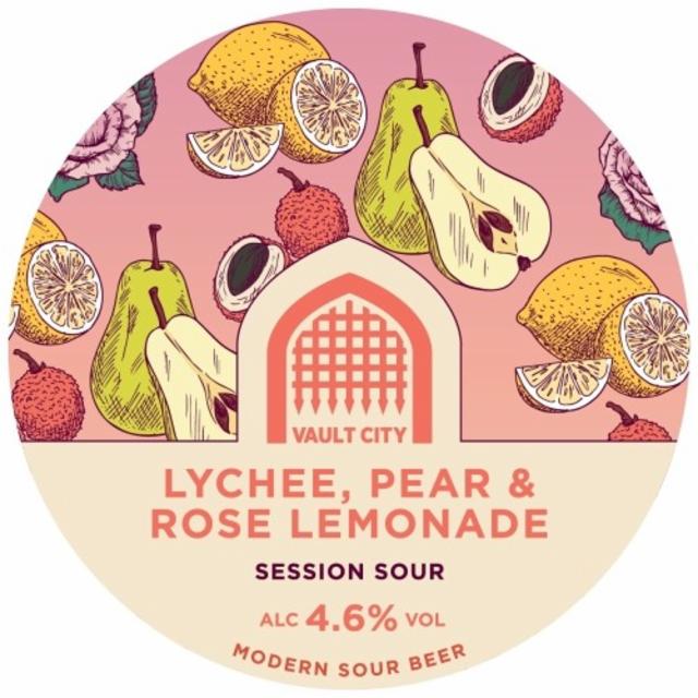 Lychee, Pear & Rose Lemonade 4.6%, Vault City Brewing, Scotland
