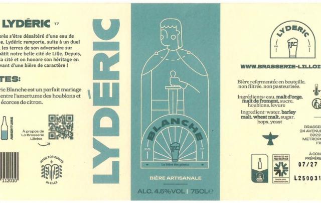 Lydéric Blanche 4.5%, Brasserie Lilloise, France