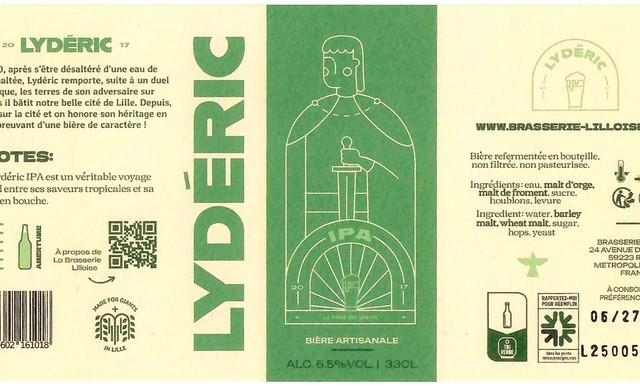Lydéric IPA 5.5%, Brasserie Lilloise, France