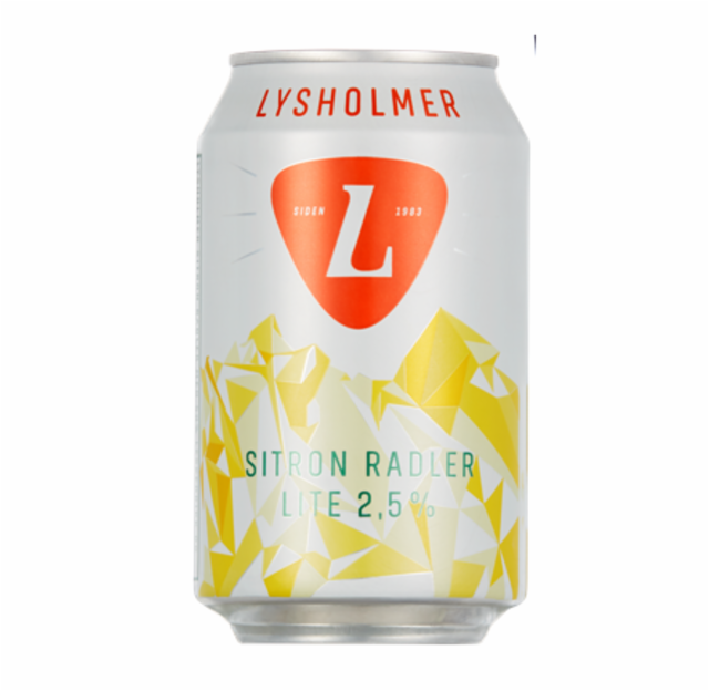Lysholmer Sitron Radler Lite 2.5%, Ringnes Bryggeri (Carlsberg Group), Norway